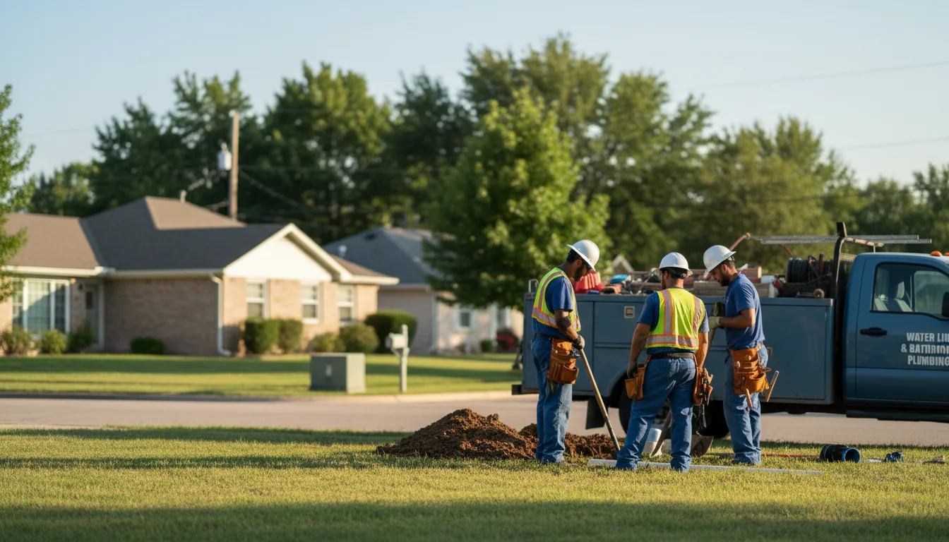 Residential water line and bathroom plumbing service in Clyde, NC